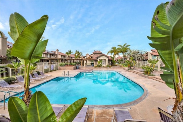 view of pool featuring a patio area