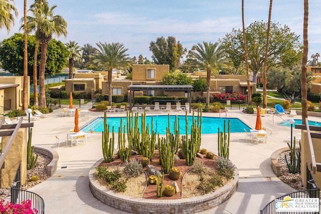 view of pool with a patio area