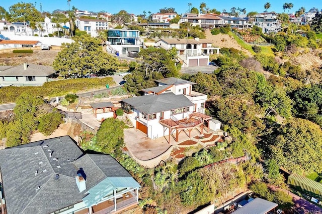 drone / aerial view with a residential view