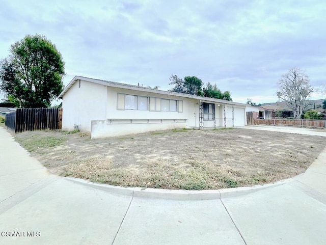 view of single story home