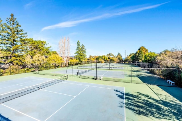 view of tennis court