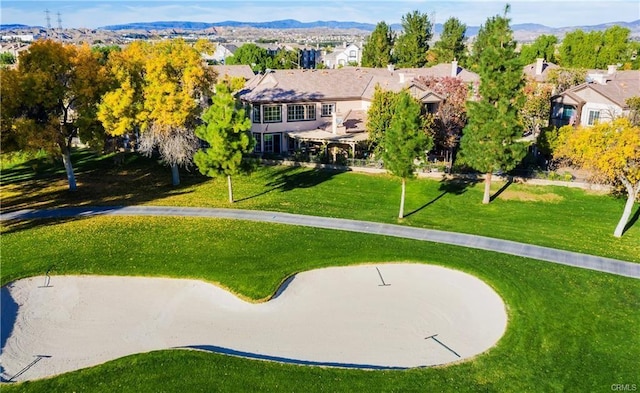 26800 Monet Ln, Valencia, CA 91355 - view of property's community with a residential view, a mountain view, and a lawn