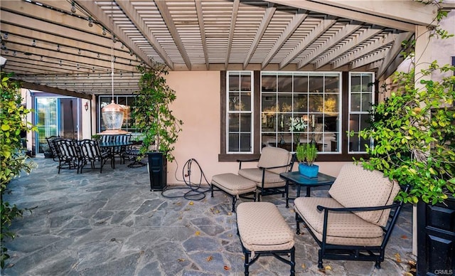 26800 Monet Ln, Valencia, CA 91355 - view of patio / terrace with a pergola