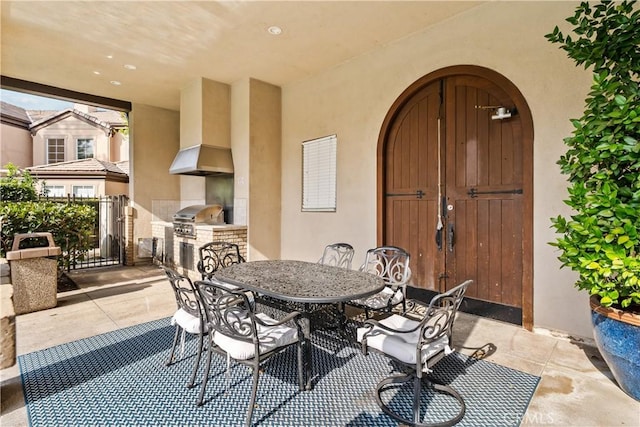 26800 Monet Ln, Valencia, CA 91355 - view of patio with outdoor dining space and area for grilling