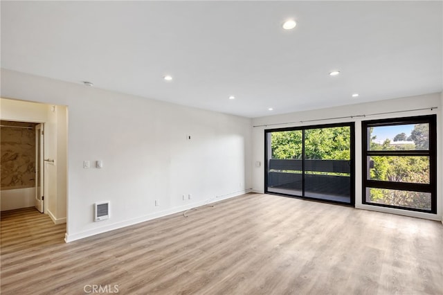 empty room featuring light hardwood / wood-style flooring