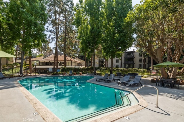 view of pool with a patio