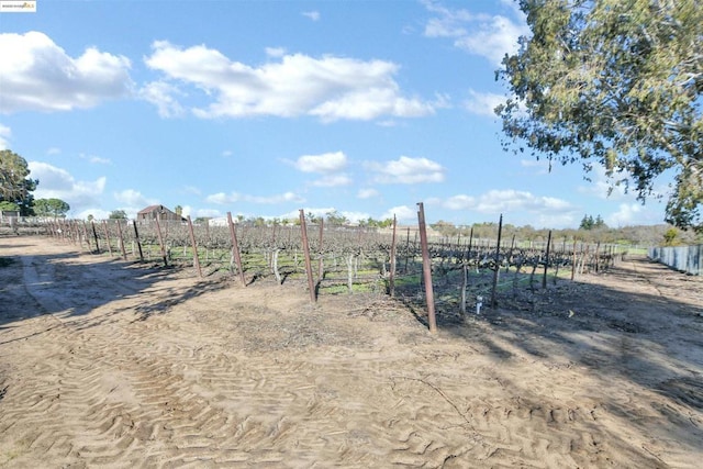 exterior space with a rural view