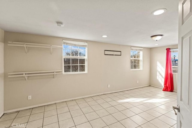 view of tiled spare room