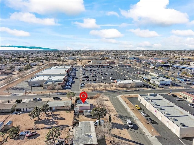 bird's eye view featuring a mountain view