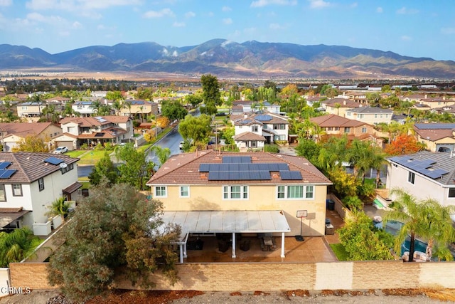 aerial view featuring a mountain view