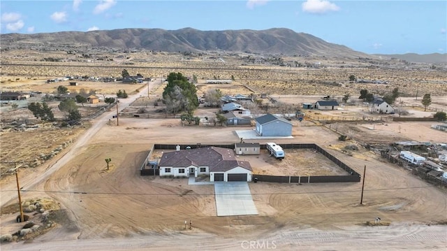 bird's eye view featuring a mountain view