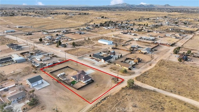 aerial view featuring a mountain view