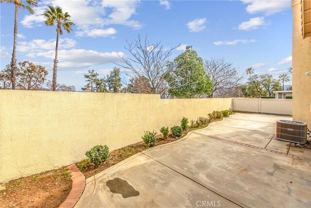 view of patio / terrace featuring central AC unit