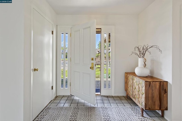 view of tiled foyer