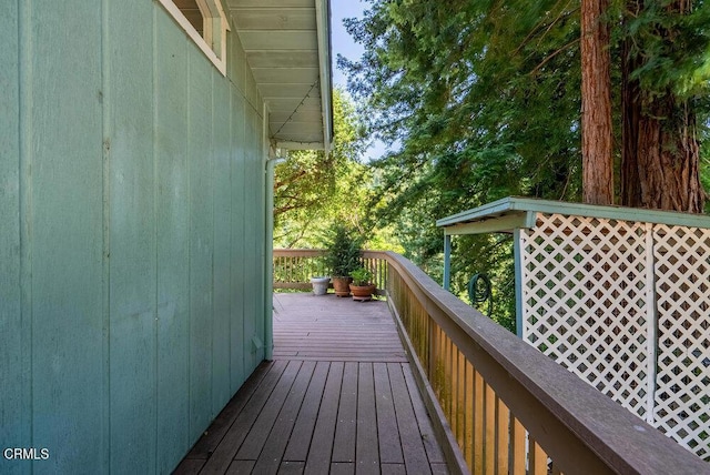 view of wooden terrace