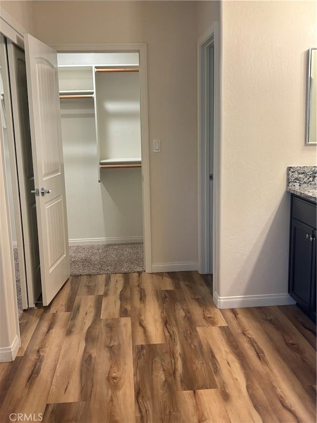 interior space with wood-type flooring