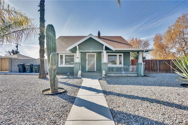 view of front of home with a porch