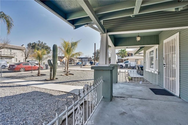 view of patio featuring covered porch