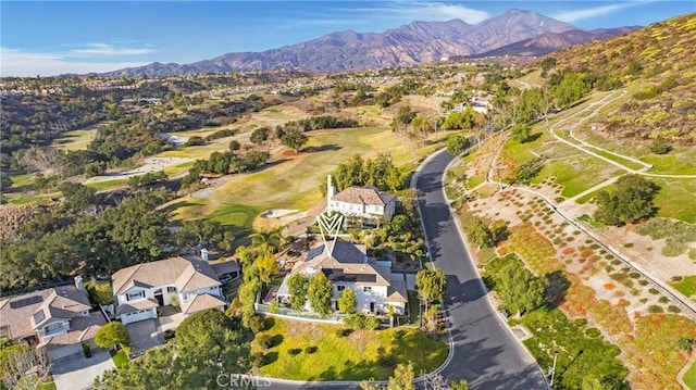 drone / aerial view with a mountain view