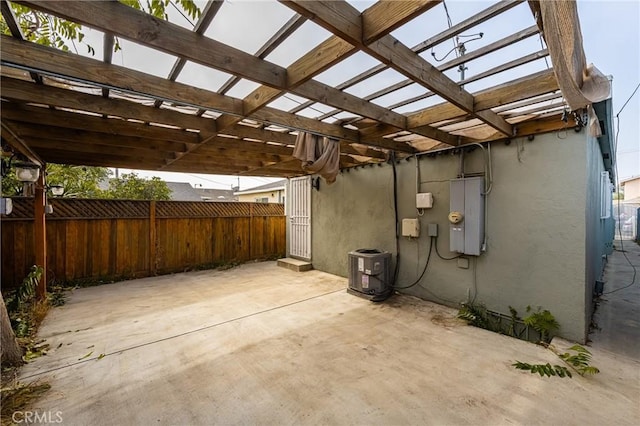 view of patio with a pergola