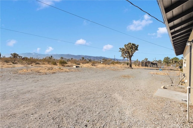 view of road with a mountain view