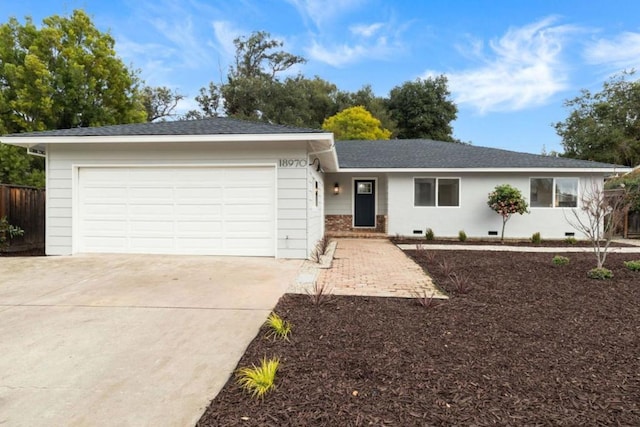 ranch-style house with a garage