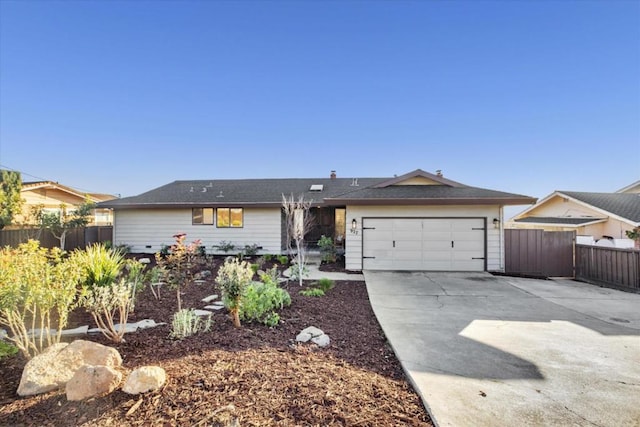 ranch-style house with a garage