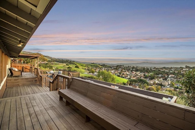 view of deck at dusk