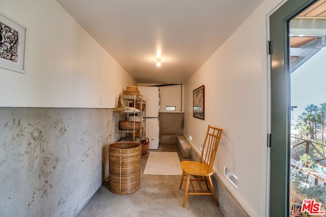 basement featuring plenty of natural light