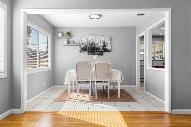 dining room featuring tile patterned floors