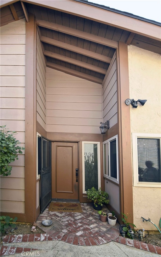 view of doorway to property