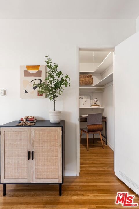 interior space featuring hardwood / wood-style flooring