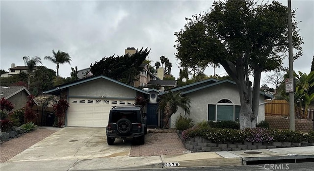 ranch-style house with a garage