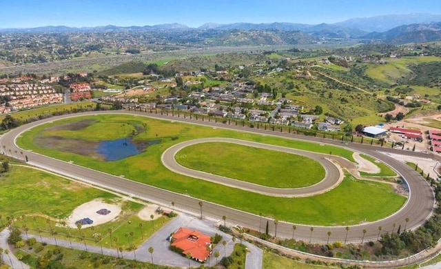 aerial view featuring a mountain view