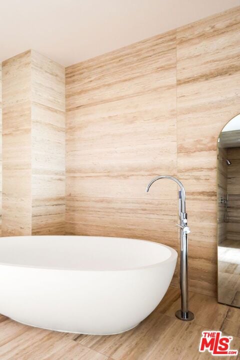 bathroom featuring hardwood / wood-style floors