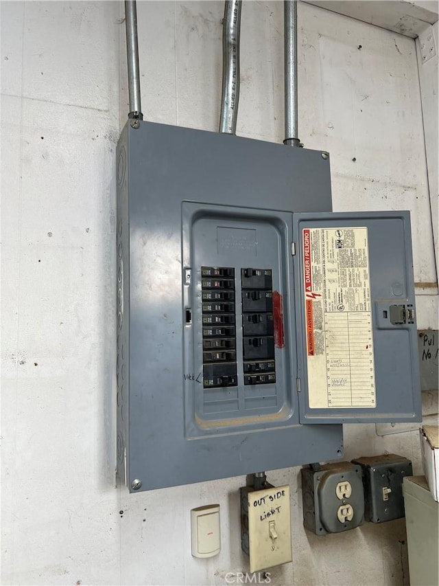 utility room featuring electric panel