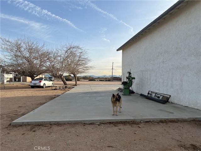 view of entry to storm shelter