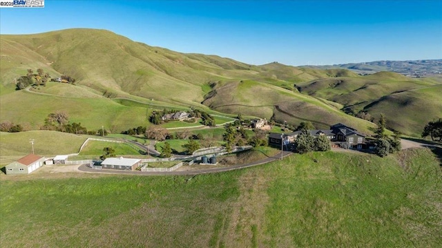 property view of mountains with a rural view