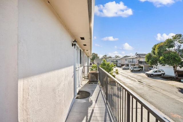 balcony featuring cooling unit