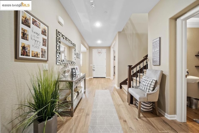 interior space featuring light wood-type flooring