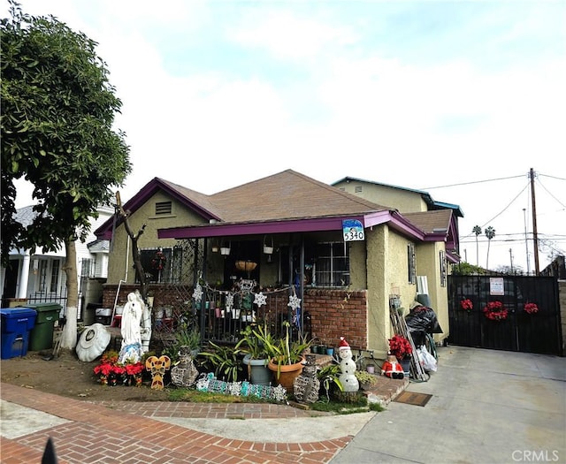 view of bungalow-style home