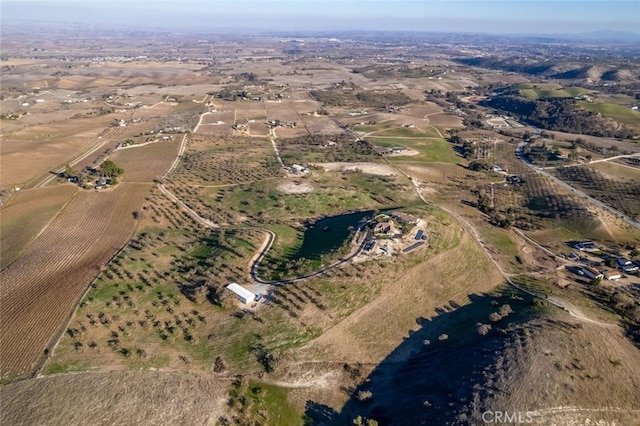 aerial view with a rural view