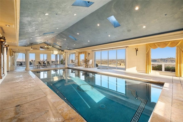 pool with a skylight