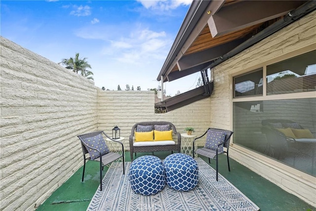 view of patio / terrace featuring outdoor lounge area