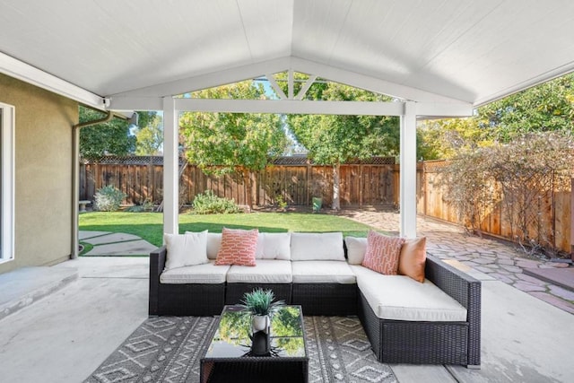 view of patio / terrace with an outdoor hangout area