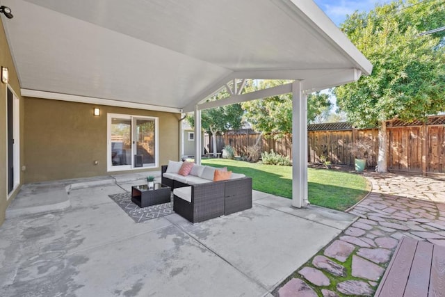 view of patio / terrace featuring outdoor lounge area