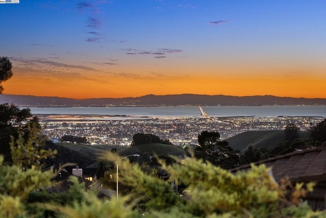 property view of water with a mountain view