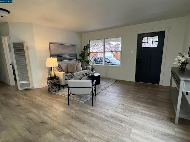 foyer with hardwood / wood-style floors