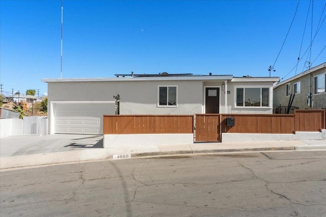 view of front facade with a garage