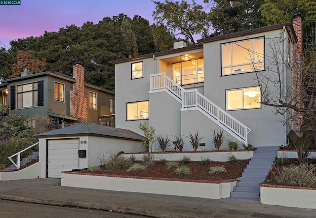 modern home with a balcony